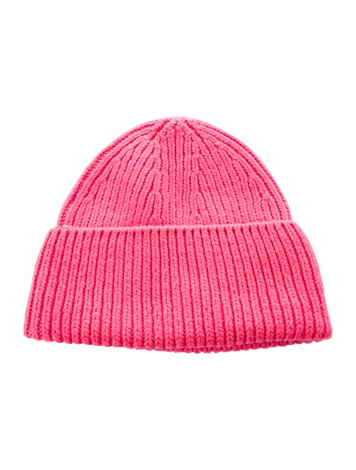 Fusalp Pink Merino Wool Patchwork Knitted Beanie