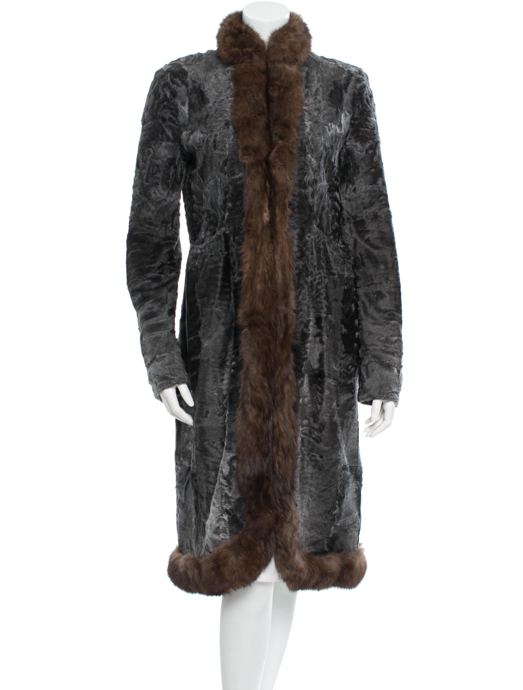 Persian Lamb SableTrimmed Coat Clothing FUR20232 The RealReal