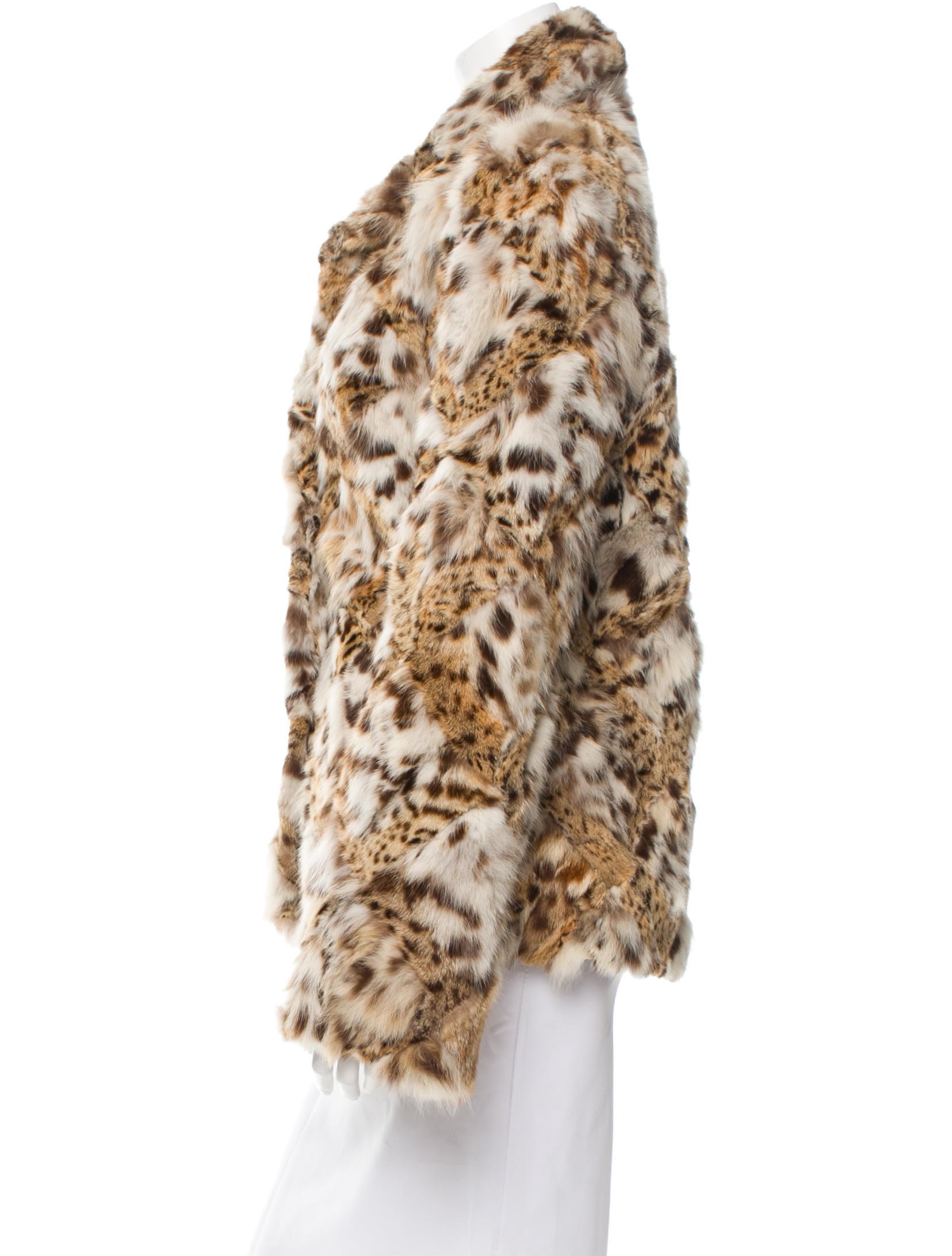 Fur Lippi Cat Fur Jacket Brown Jackets, Clothing FUR20792 The