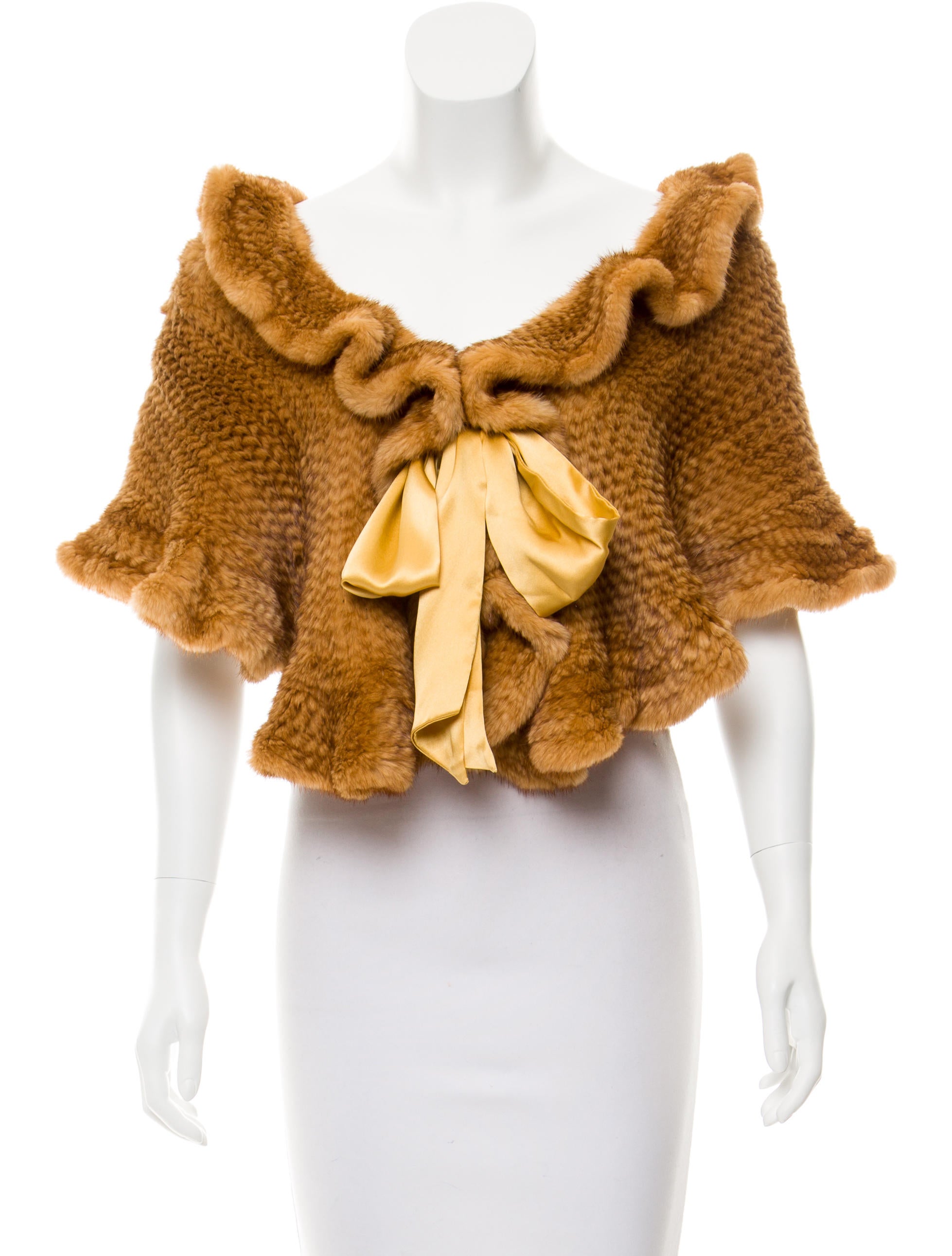 Fur Knitted Mink Capelet Clothing FUR23025 The RealReal