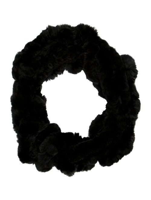 Fur Knit Snood Black