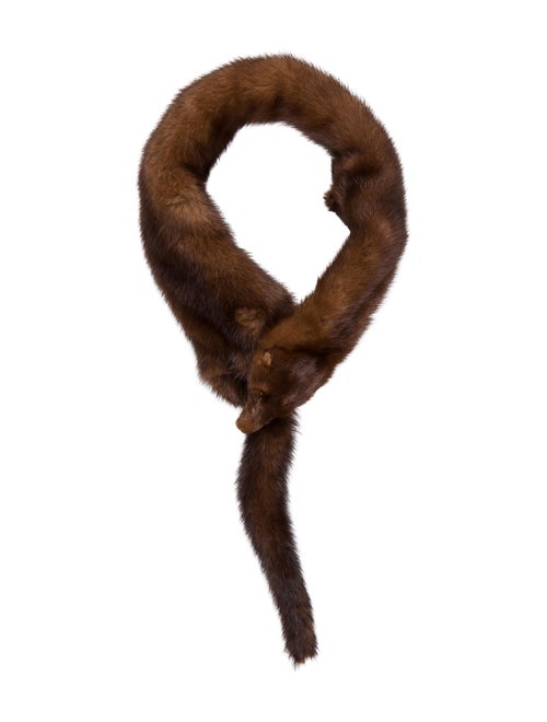 Fur Fur Stole Brown