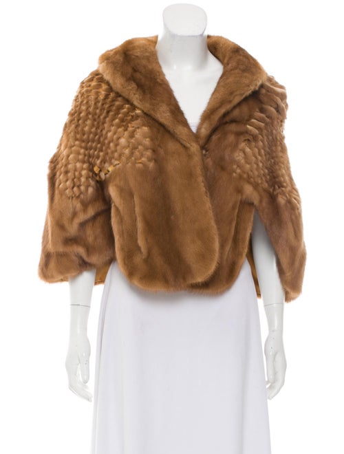 Fur Mink Fur Cape Brown