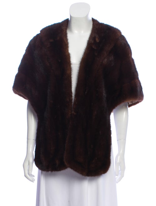 Mink Fur Shrug Brown