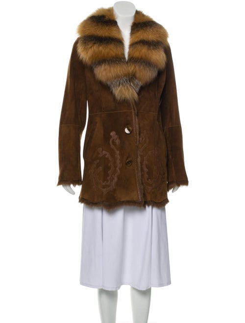 Shearling Short Coat Brown
