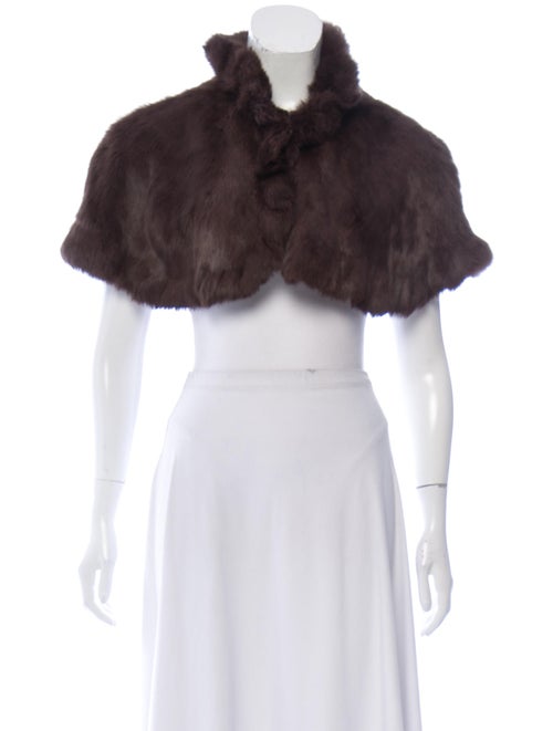 Cropped Fur Shrug Brown