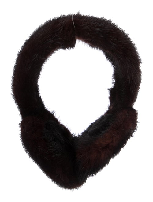 Mink Fur Earmuffs brown