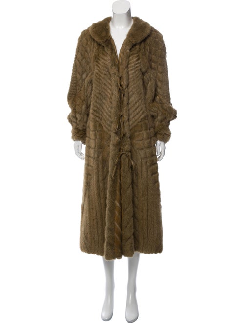 Fur Patchwork Mink Coat Green