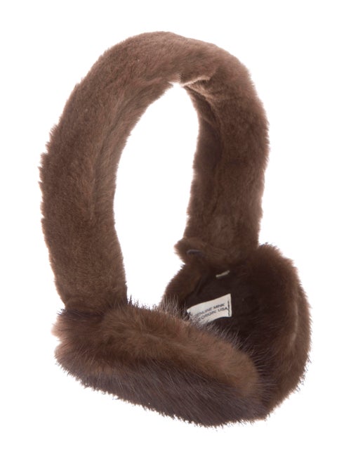 Mink Fur Earmuffs brown
