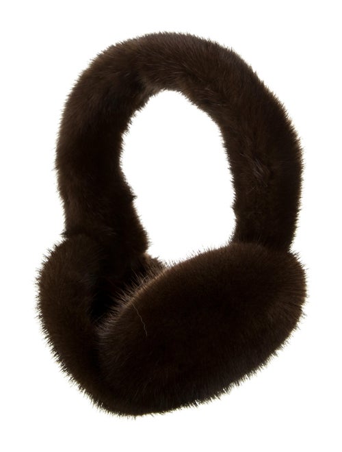 Mink Fur Earmuffs Brown