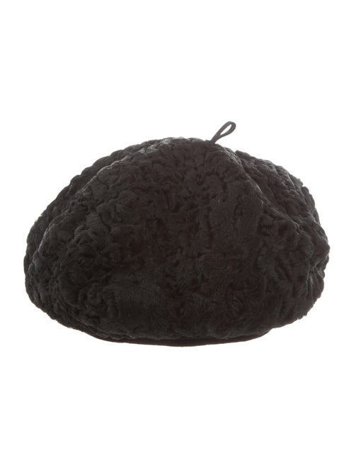 Mongolian Lamb Beret Black