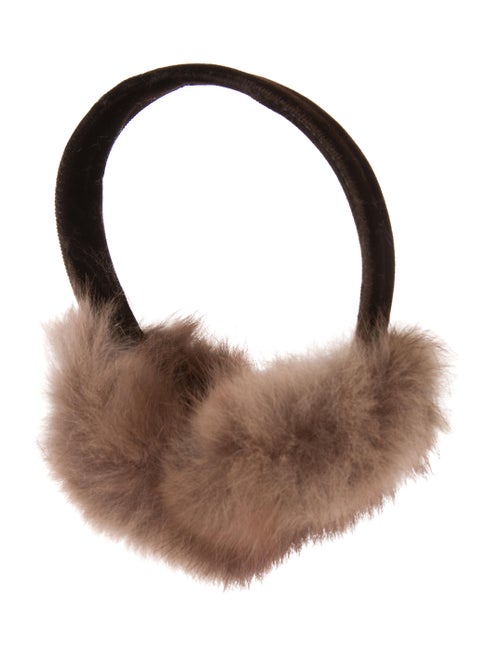 Mink Fur Earmuffs Brown