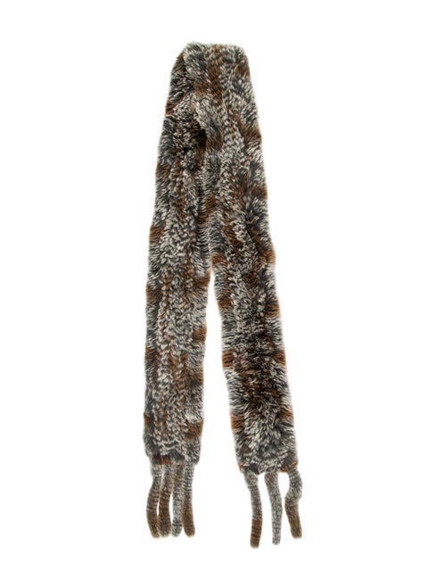 Rabbit Fur Stole Grey