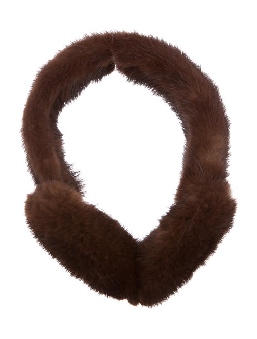 Fur Mink Ear Muffs Brown