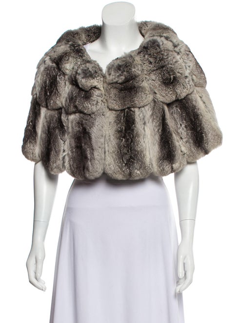 Chinchilla Fur Capelet Grey