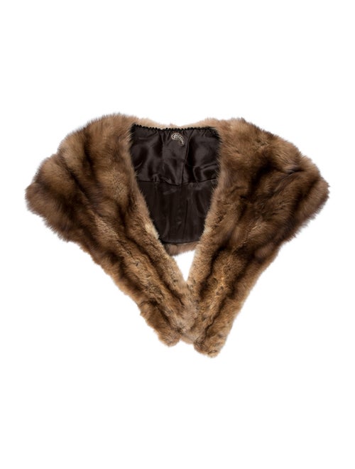 Fur Sable Stole Brown