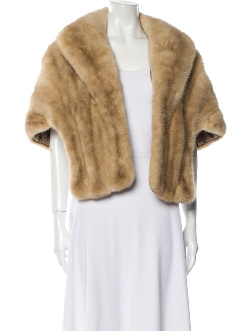 Fur Mink Fur Stole Brown