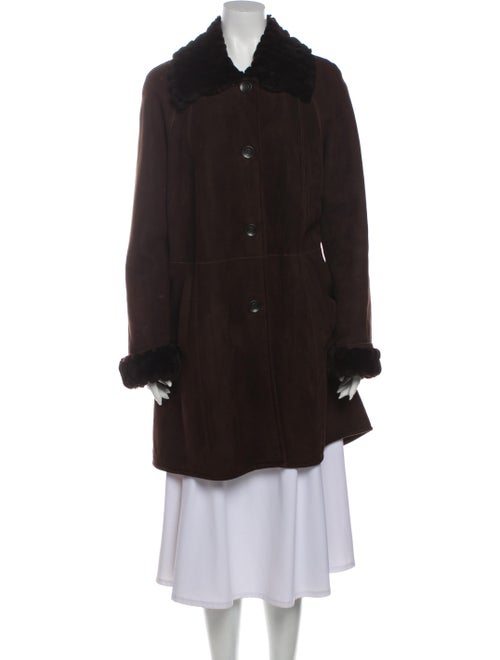 Fur Shearling Fur Coat Brown