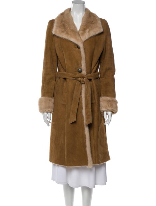 Fur Shearling Fur Coat Brown