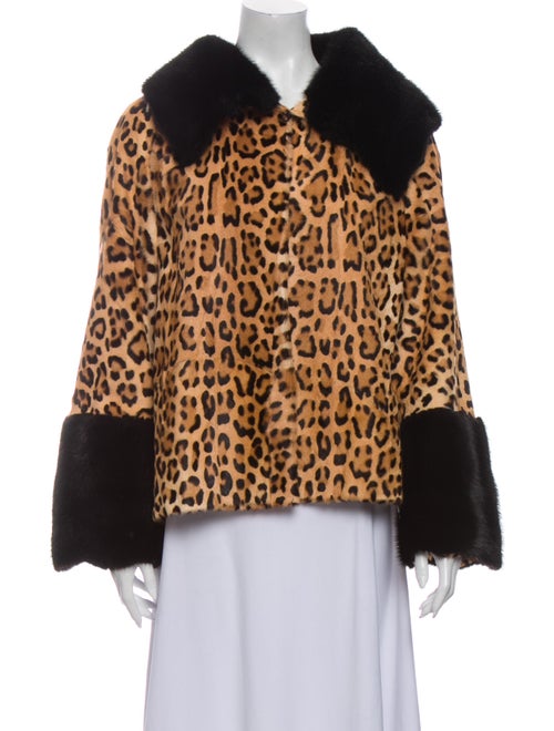 Fur Ponyhair Animal Print Fur Jacket