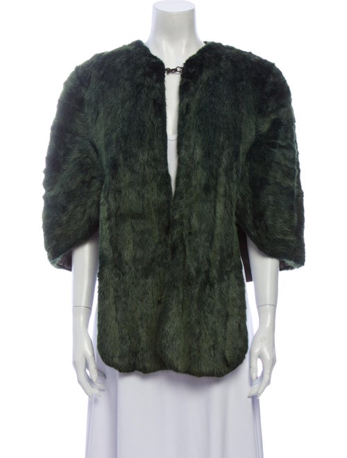 Fur Faux Fur Jacket Green
