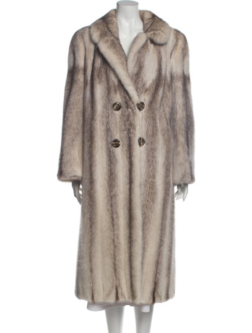 Fur Striped Fur Coat