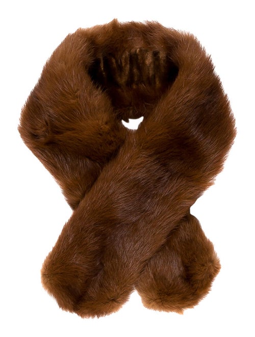 Fur Fur Stole Brown