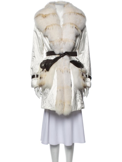 Fur Trench Coat White