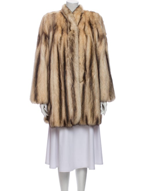 Fur Striped Fur Coat