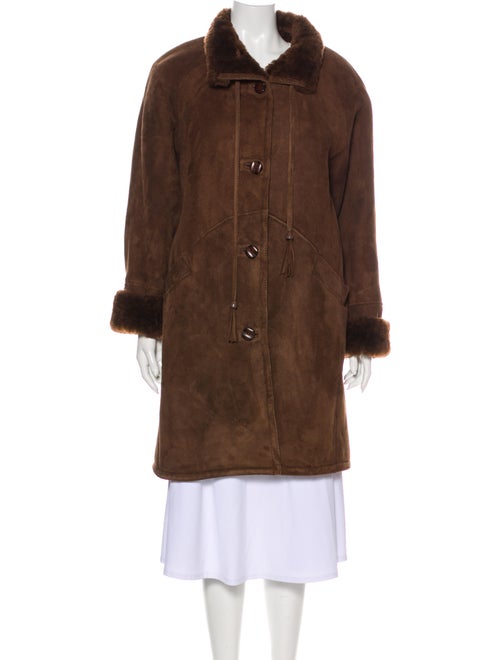 Fur Shearling Fur Coat Brown