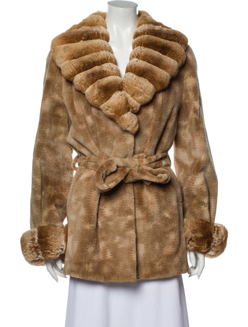 Fur Fur Coat Orange