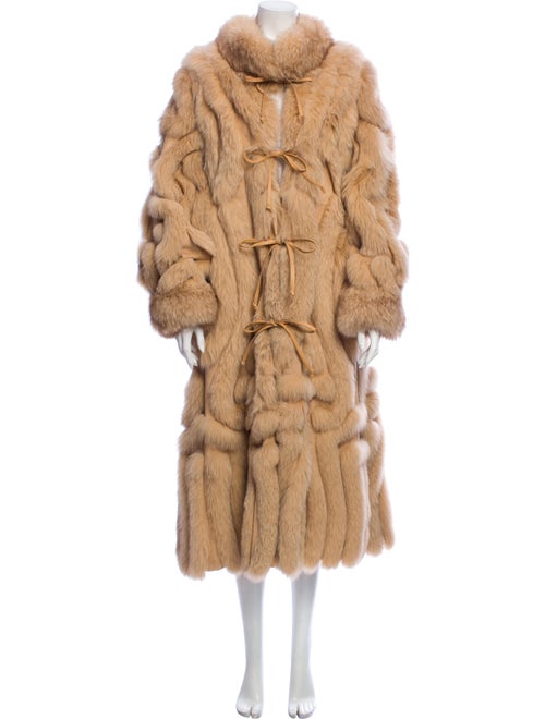 Fur Patchwork Fox and Suede Fur Coat