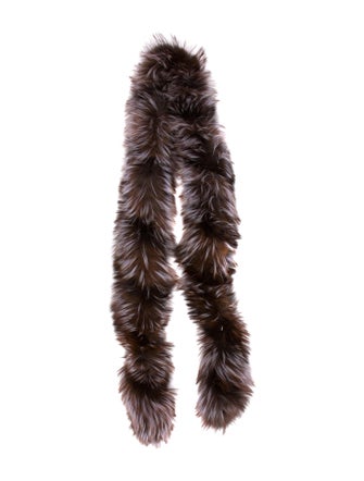 Fur Fur Animal Print Scarf