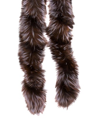 Fur Fur Animal Print Scarf