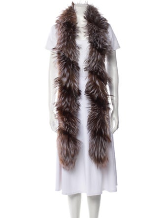 Fur Fur Animal Print Scarf