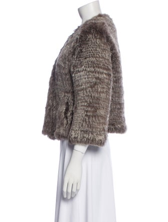 Sherry Cassin Tweed Pattern Fur Jacket