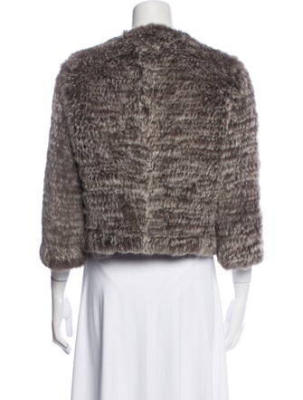 Sherry Cassin Tweed Pattern Fur Jacket