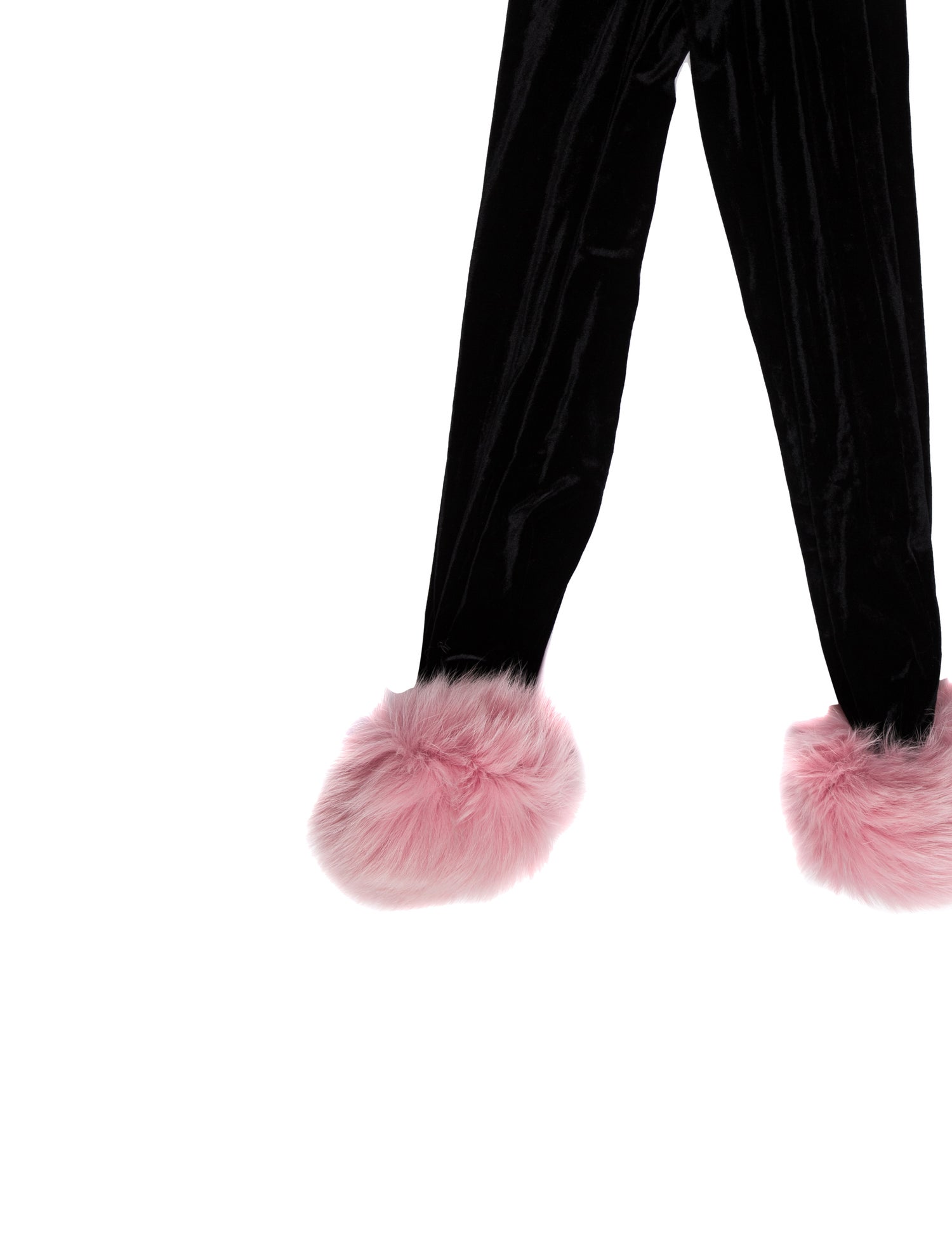 Fur Colorblock Pattern Scarf