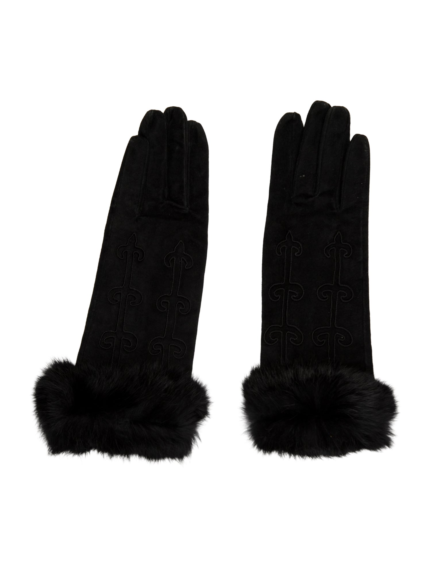 Fur Suede Winter Gloves