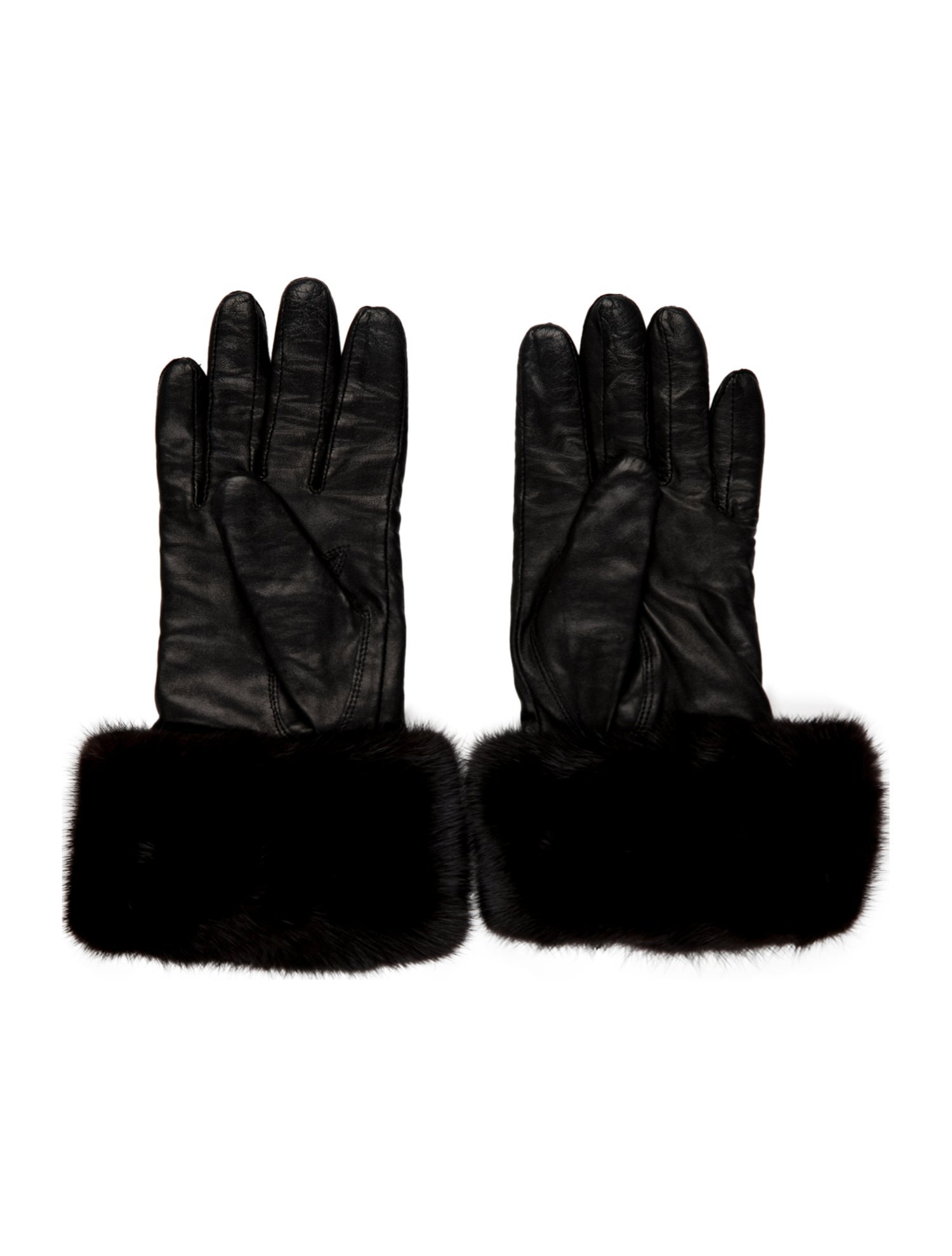 Fur Leather Winter Gloves