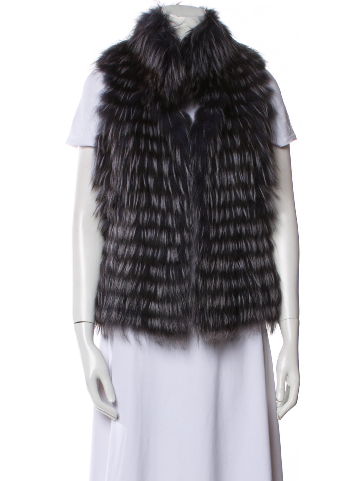 Fur Fox Striped Fur Jacket