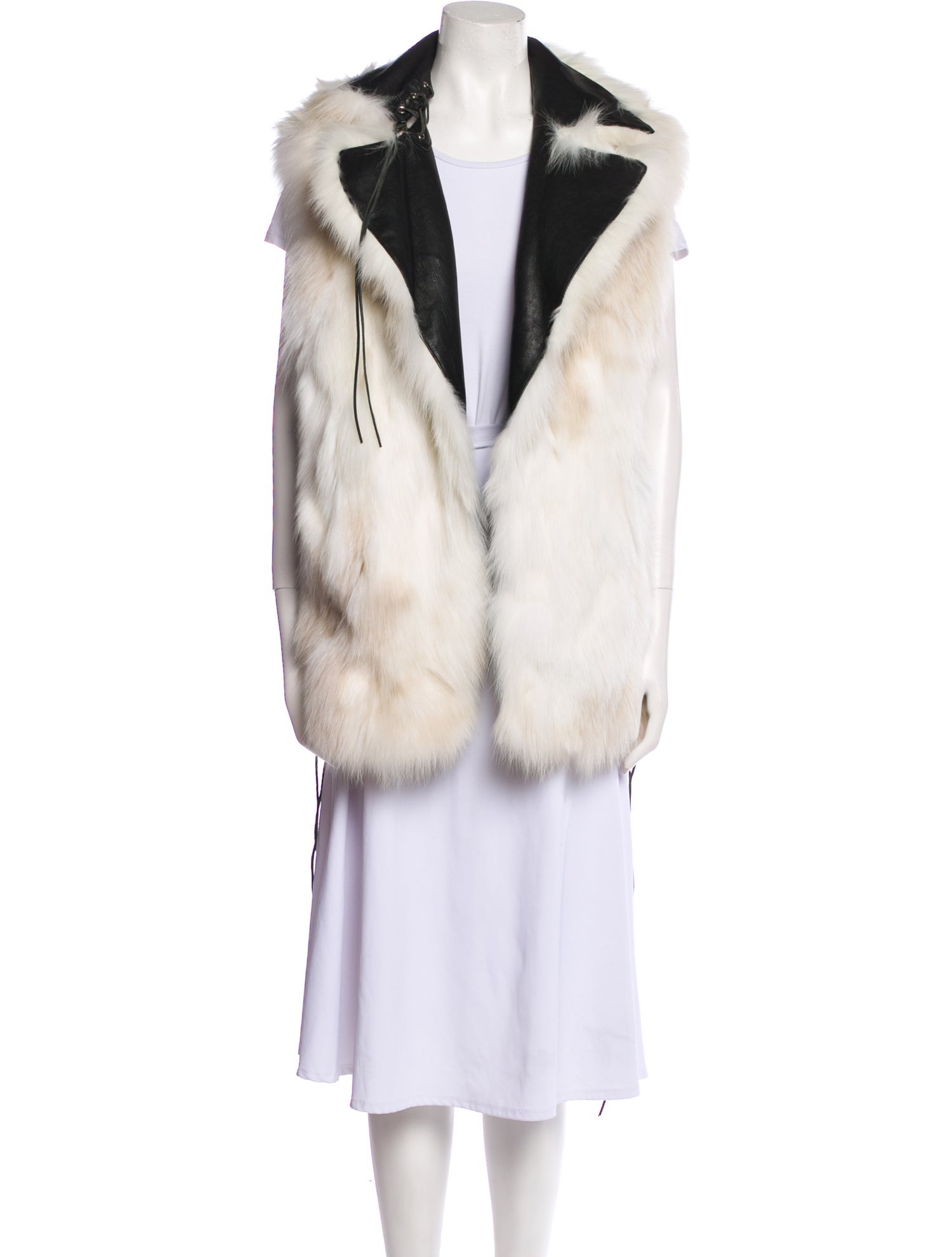 Fur Colorblock Pattern Fur Jacket