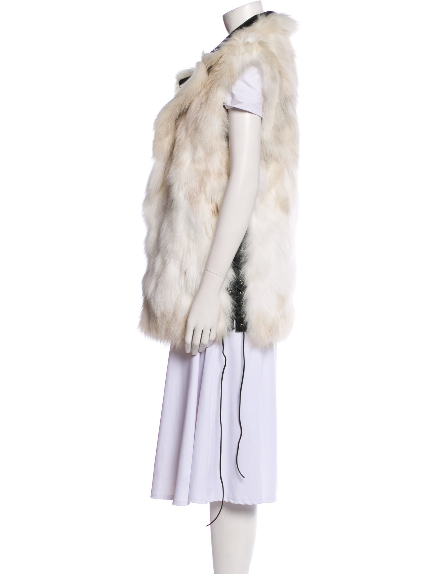 Fur Colorblock Pattern Fur Jacket