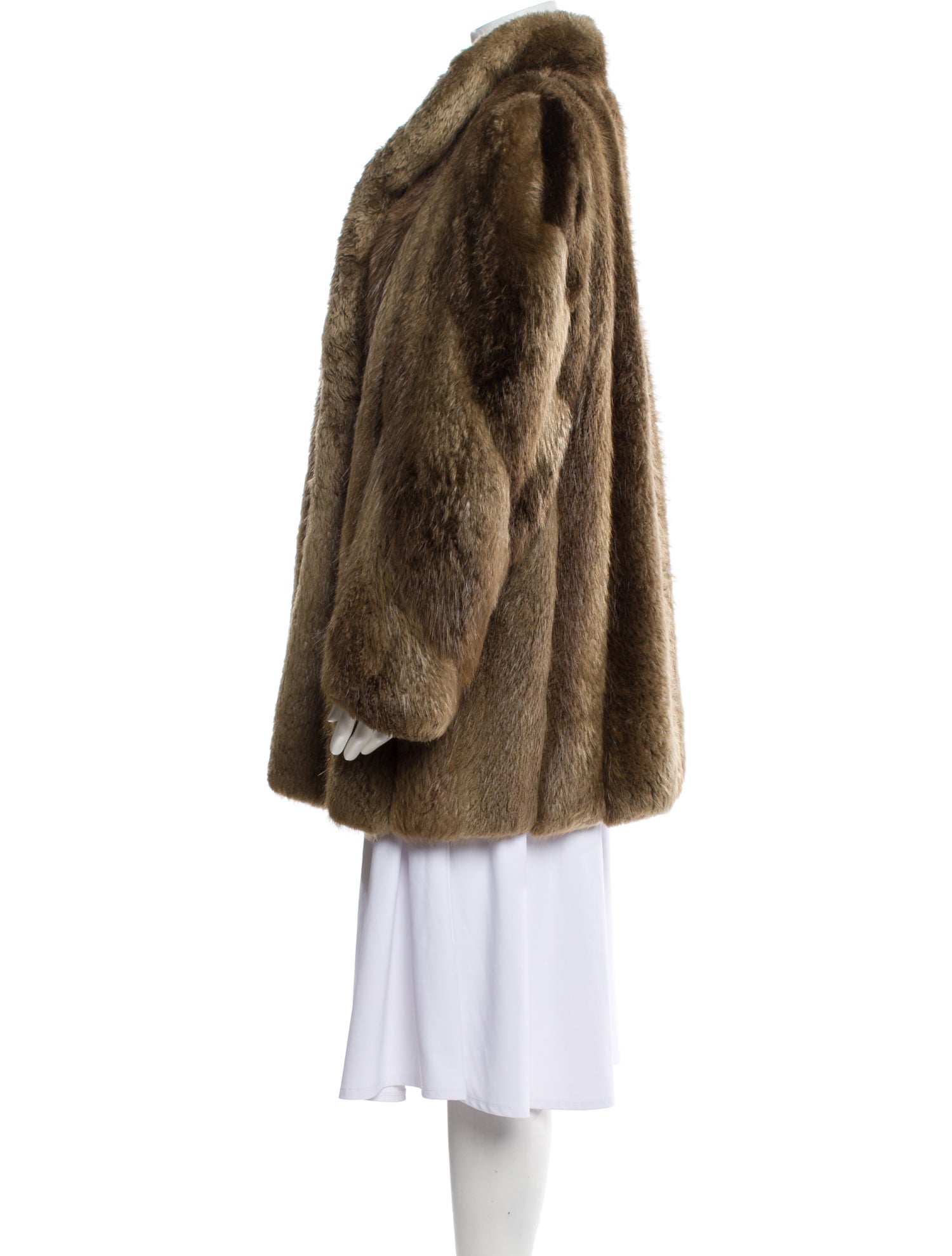 Fur Animal Print Fur Coat