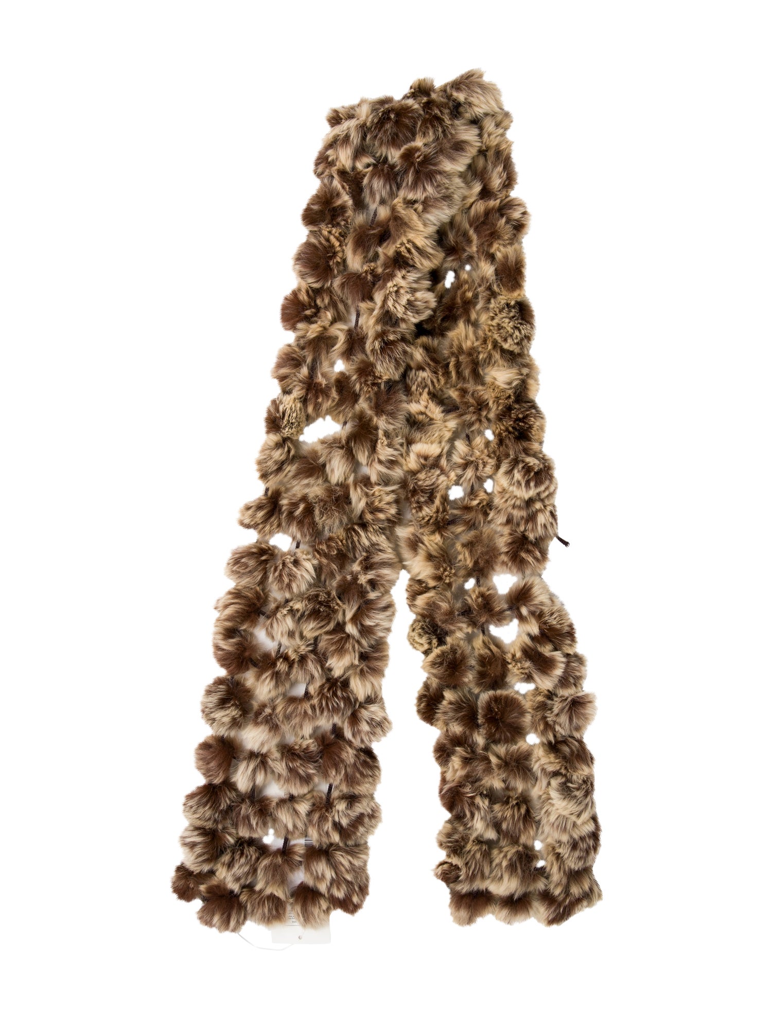 Fur Fur Animal Print Scarf