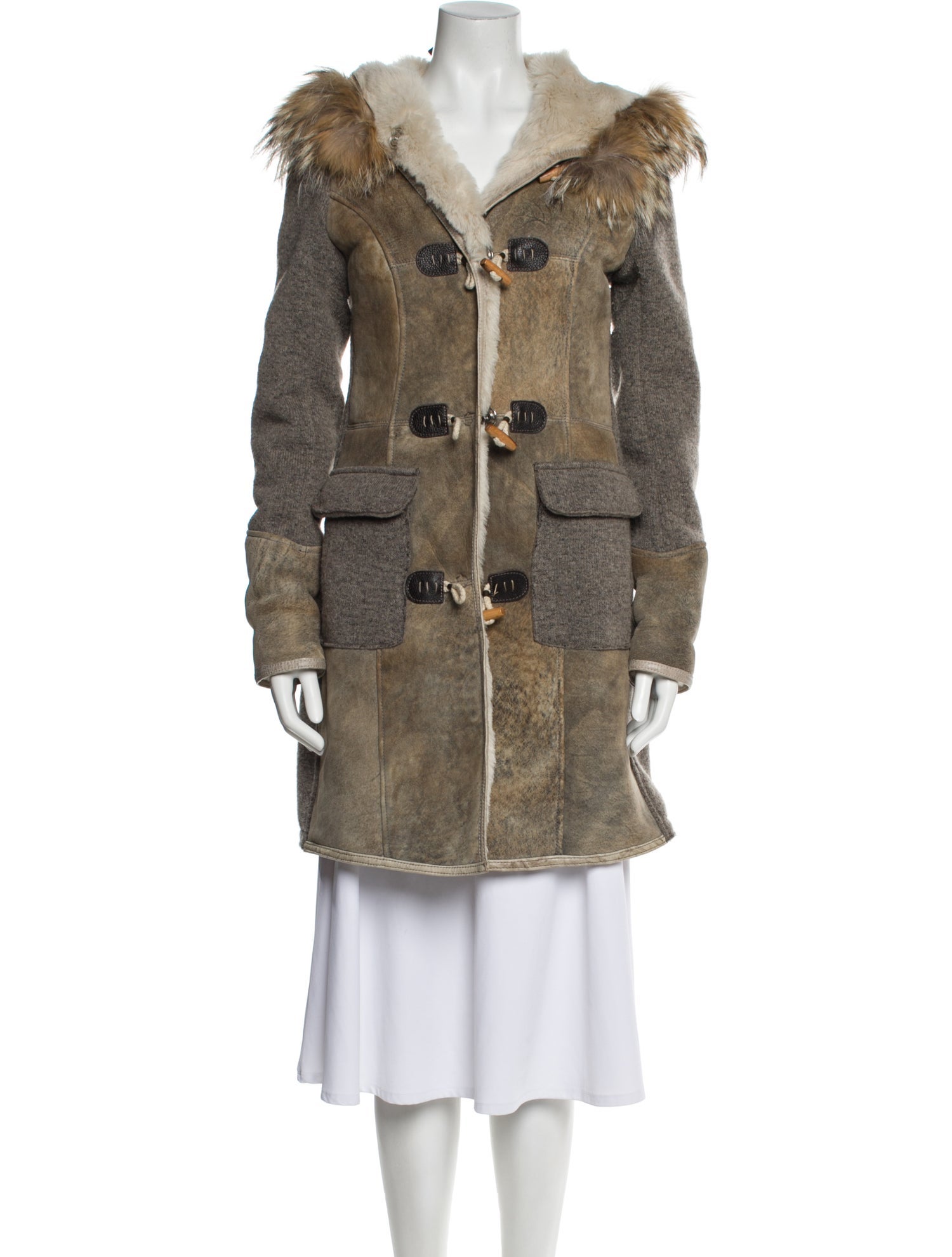 Fur Wool Faux Fur Coat
