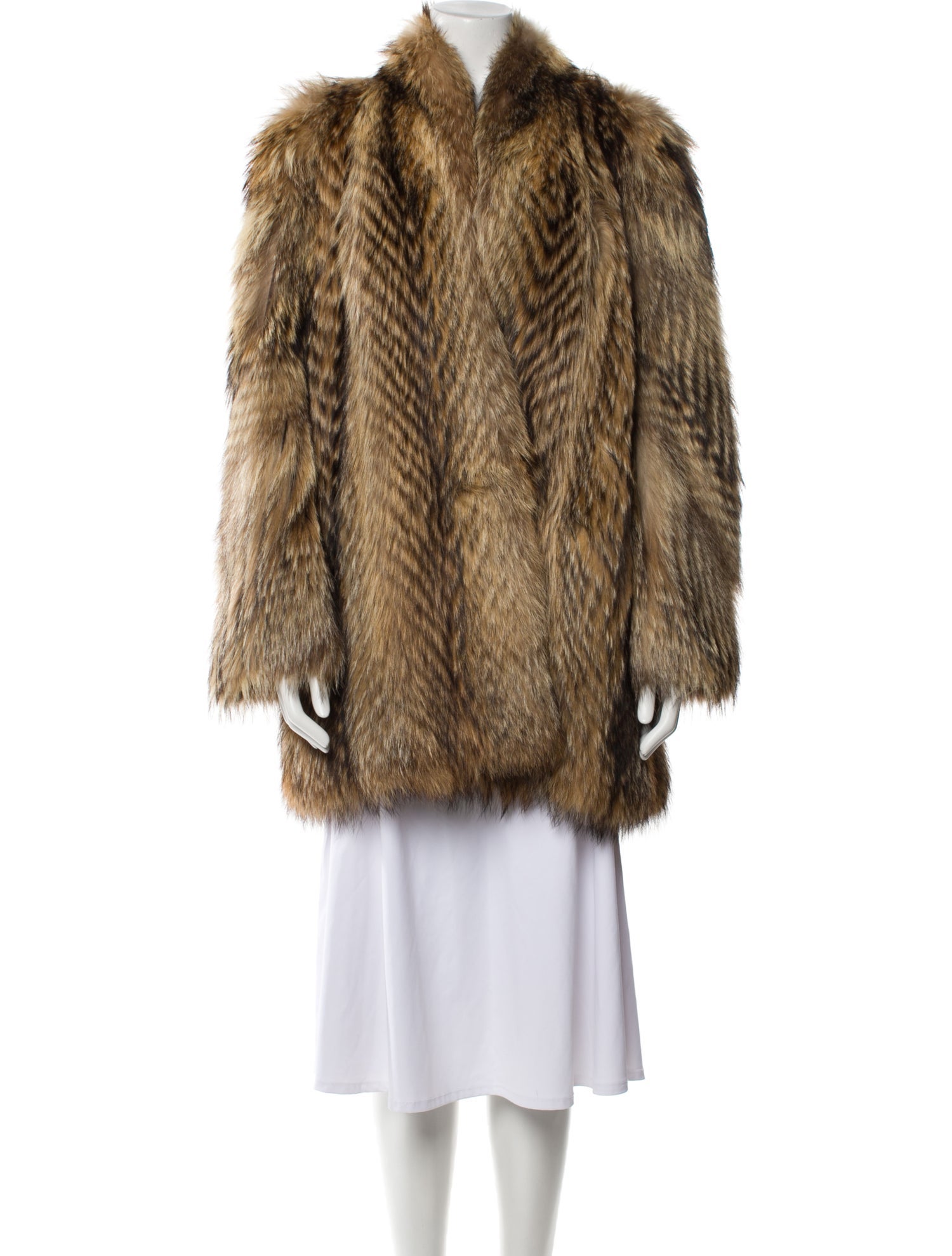 Fur Fur Animal Print Faux Fur Coat