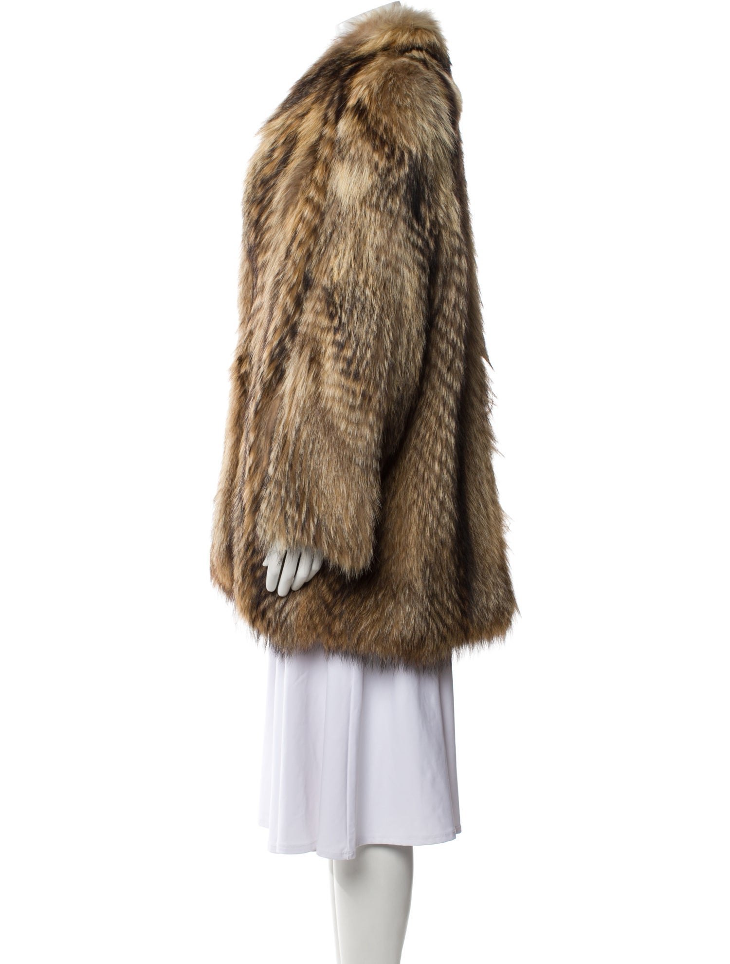 Fur Fur Animal Print Faux Fur Coat