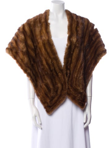 Fur Scarves and Shawls Mink Shawl One Size