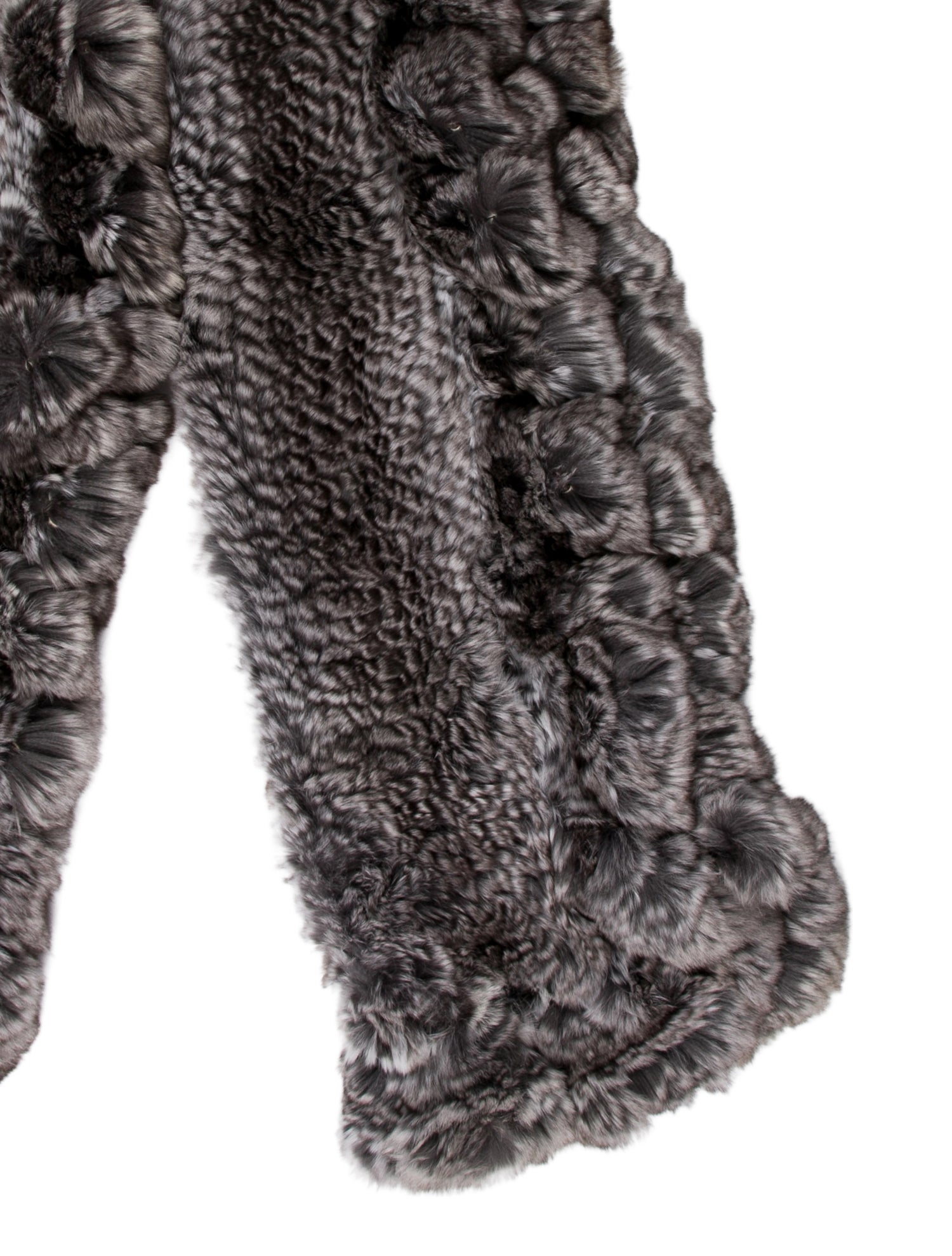 Fur Shearling Printed Shawl
